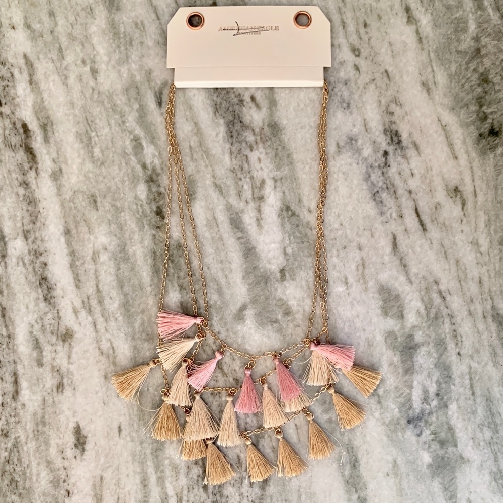 American Eagle Layered Fringe Necklace